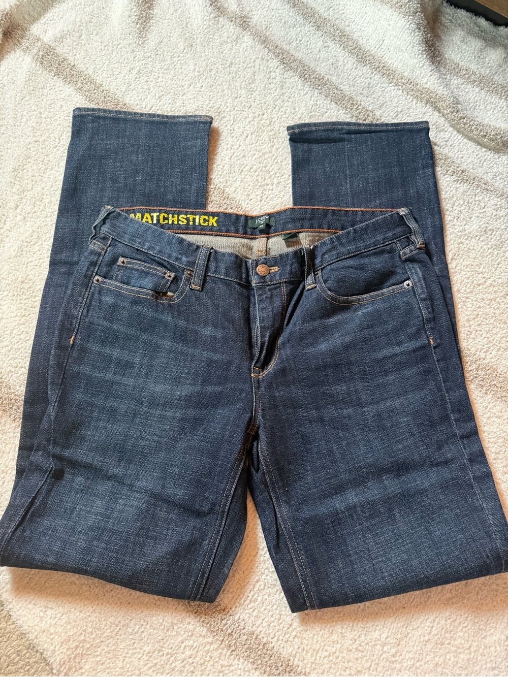Women’s J Crew Dark Wash Straight Leg Jeans - Picture 2 of 4